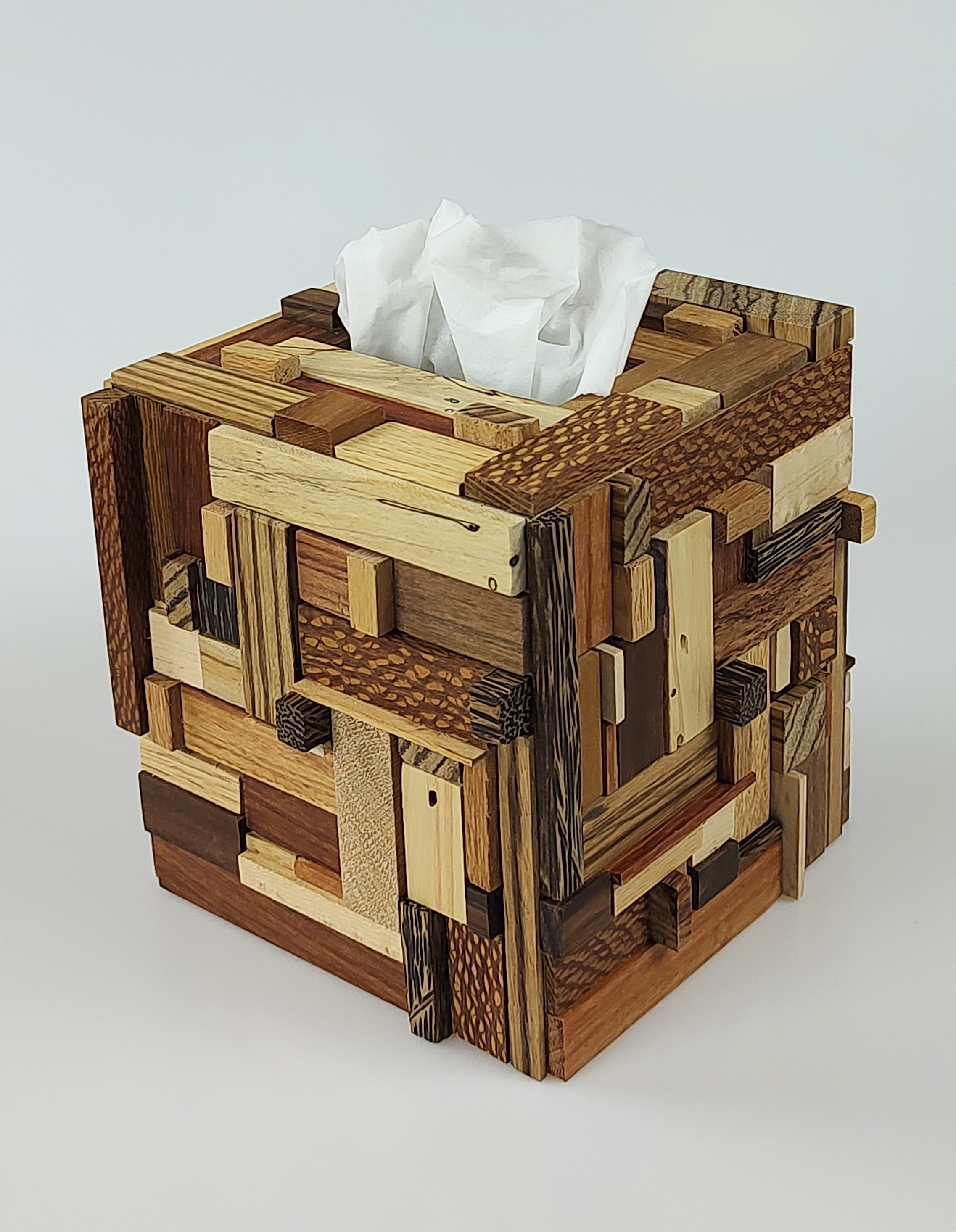 Detailed craftsmanship of the tissue box